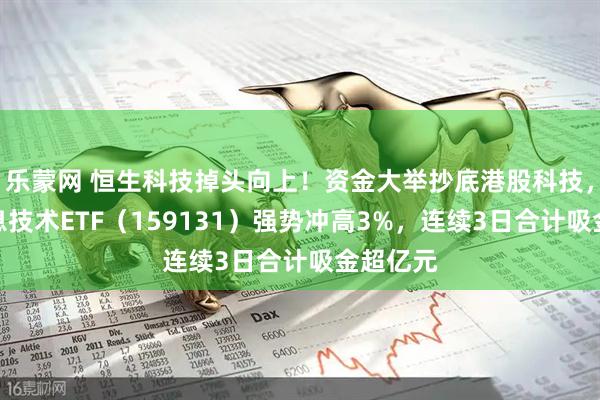 乐蒙网 恒生科技掉头向上！资金大举抄底港股科技，港股信息技术ETF（159131）强势冲高3%，连续3日合计吸金超亿元